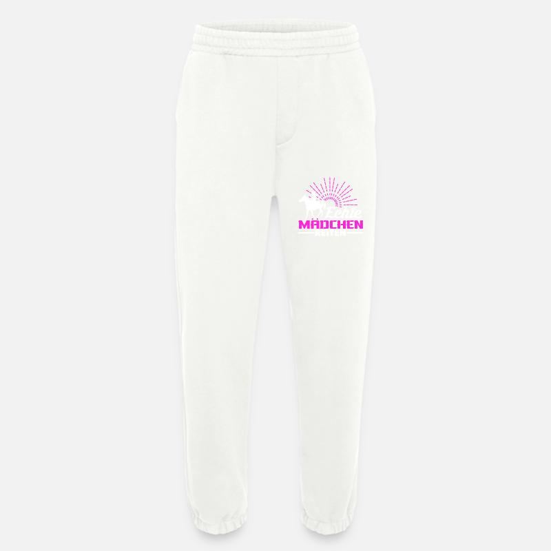 Echte Mädchen reiten - Heavyweight Jogginghose - made by SPREAD  - OFF WHITE
