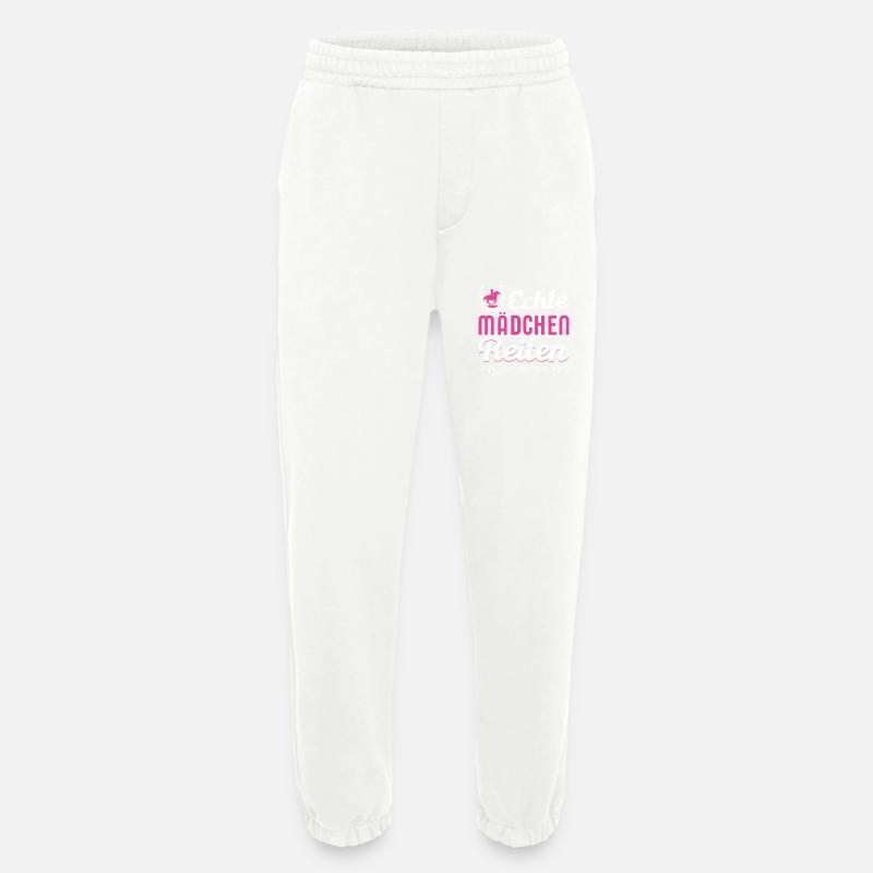 Echte Mädchen reiten - Heavyweight Jogginghose - made by SPREAD  - OFF WHITE