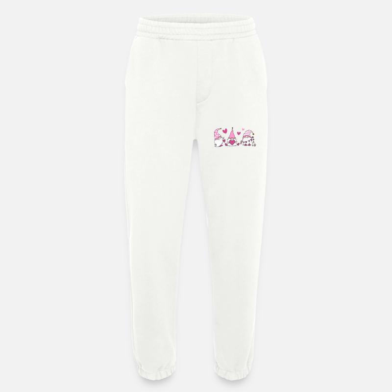 Gnome de la Saint-Valentin - Pantalon de jogging bio épais fabriqué en UE - OFF WHITE