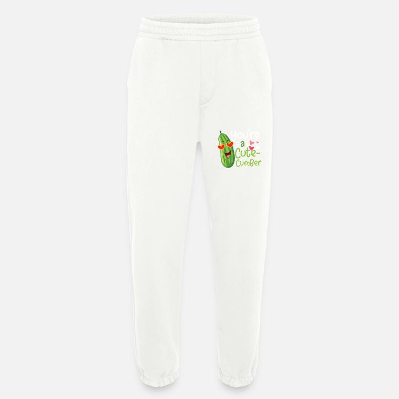 A cute cumber valentine saying cucumber - Heavyweight Jogging Pants - made by SPREAD  - OFF WHITE
