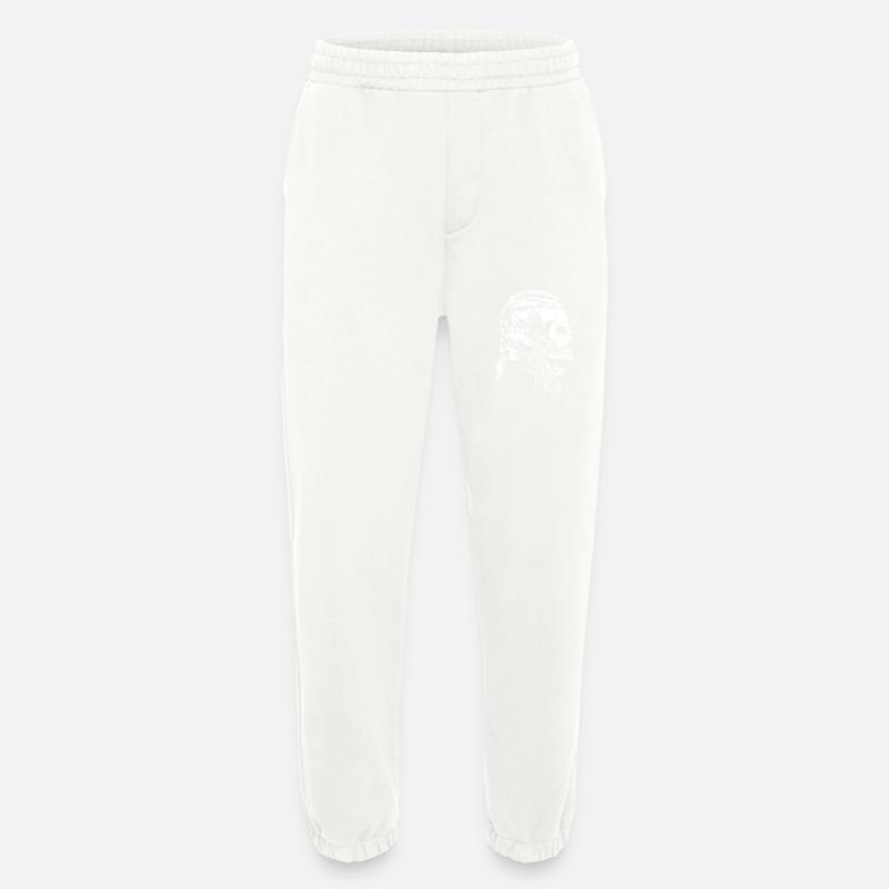 Viking skull with tattoos - Heavyweight Jogging Pants - made by SPREAD  - OFF WHITE