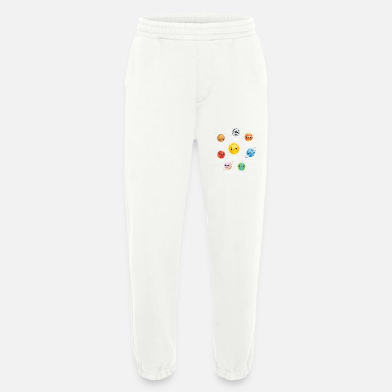 Solar system planets planet universe - Heavyweight Jogging Pants - made by SPREAD  - OFF WHITE