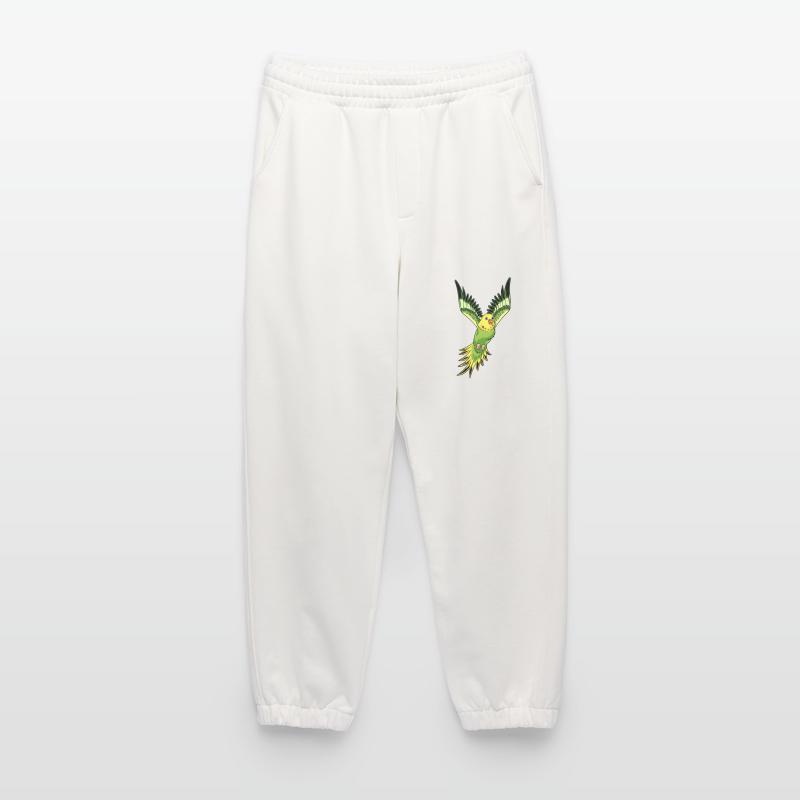Belle perruche colorée vole. conception Pantalon de jogging bio épais fabriqué en UE