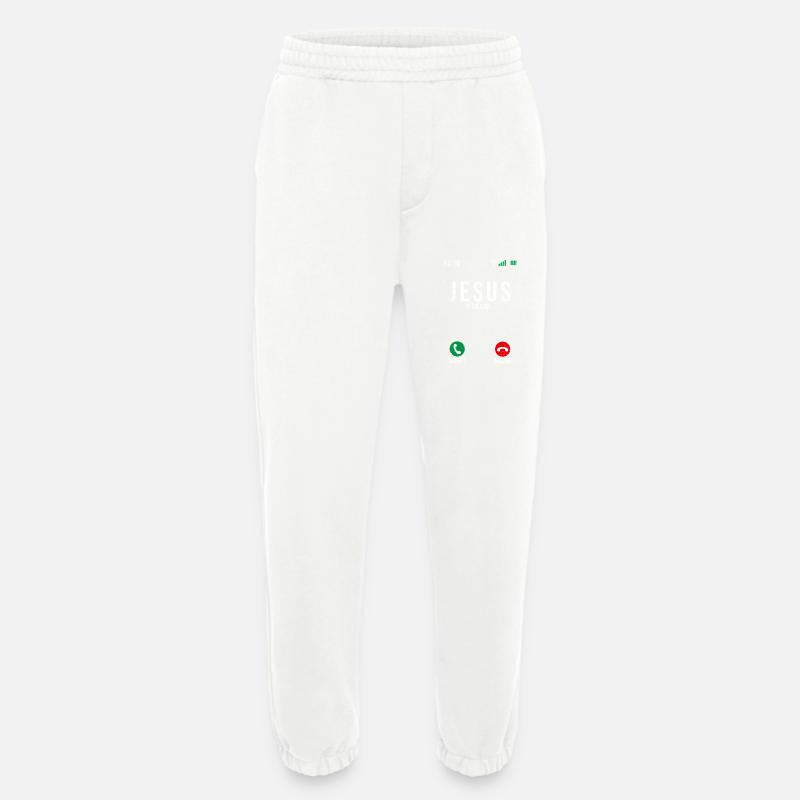 Jesus is calling - Heavyweight Jogging Pants - made by SPREAD - OFF WHITE