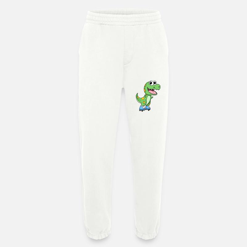 Inline Skating Rollschuhe Dinosaurier - Heavyweight Jogginghose - made by SPREAD  - OFF WHITE