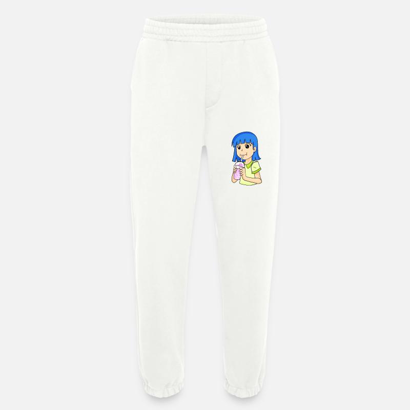 Anime Mädchen mit bubble tea - Heavyweight Jogginghose - made by SPREAD  - OFF WHITE
