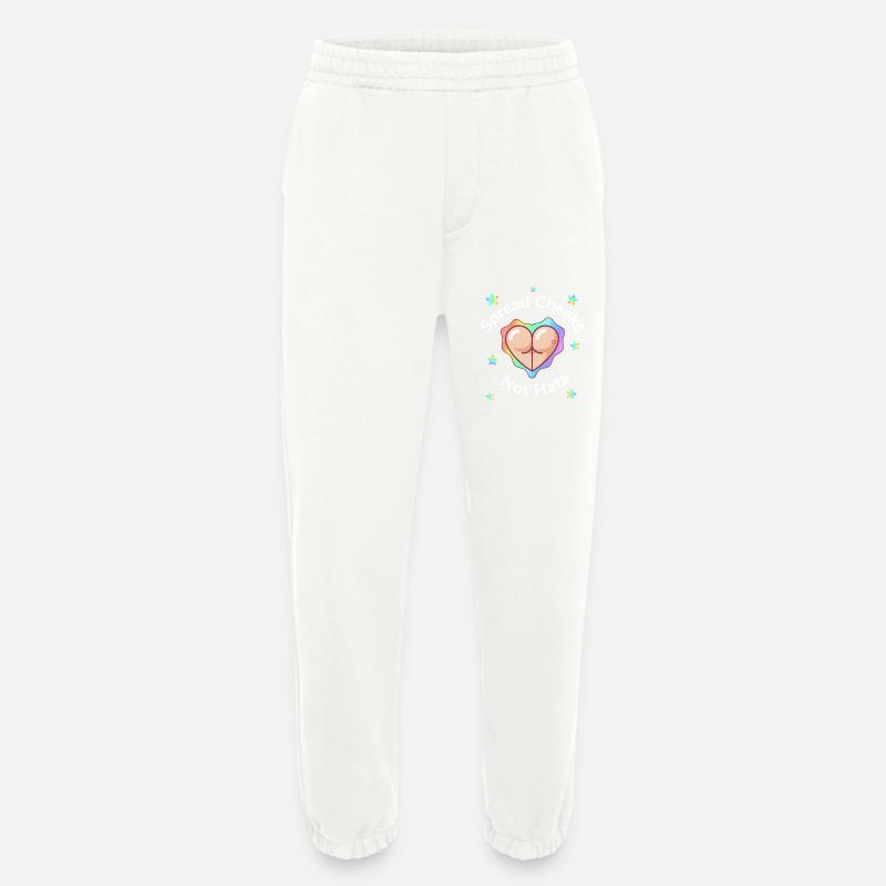 Spread Cheeks Not Hate - Heavyweight Jogging Pants - made by SPREAD - OFF WHITE