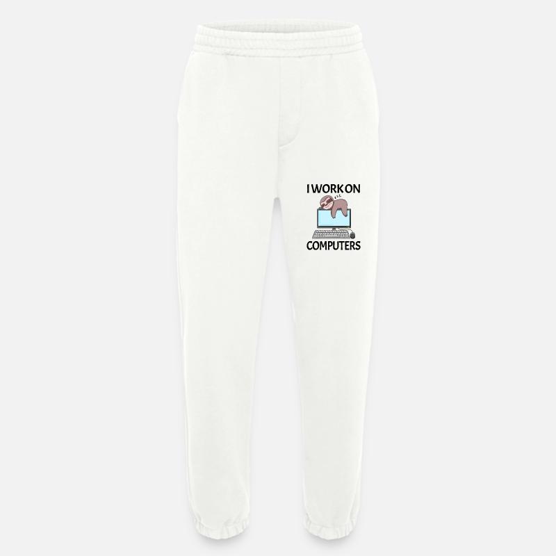 Computer Nerd Programmer Men Gift - Heavyweight Jogging Pants - made by SPREAD  - OFF WHITE