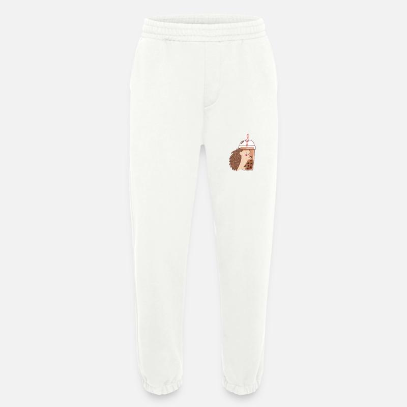 Bubble Tea Hedgehog - Heavyweight Jogging Pants - made by SPREAD  - OFF WHITE