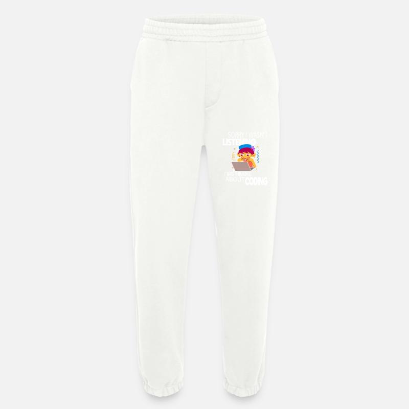 Coding Coder Programmer - Heavyweight Jogging Pants - made by SPREAD  - OFF WHITE