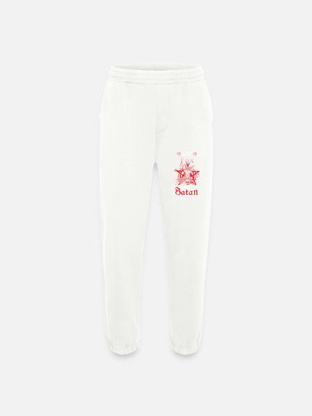 Pet Fox Hail Satan - Heavyweight Jogging Pants - made by SPREAD - OFF WHITE