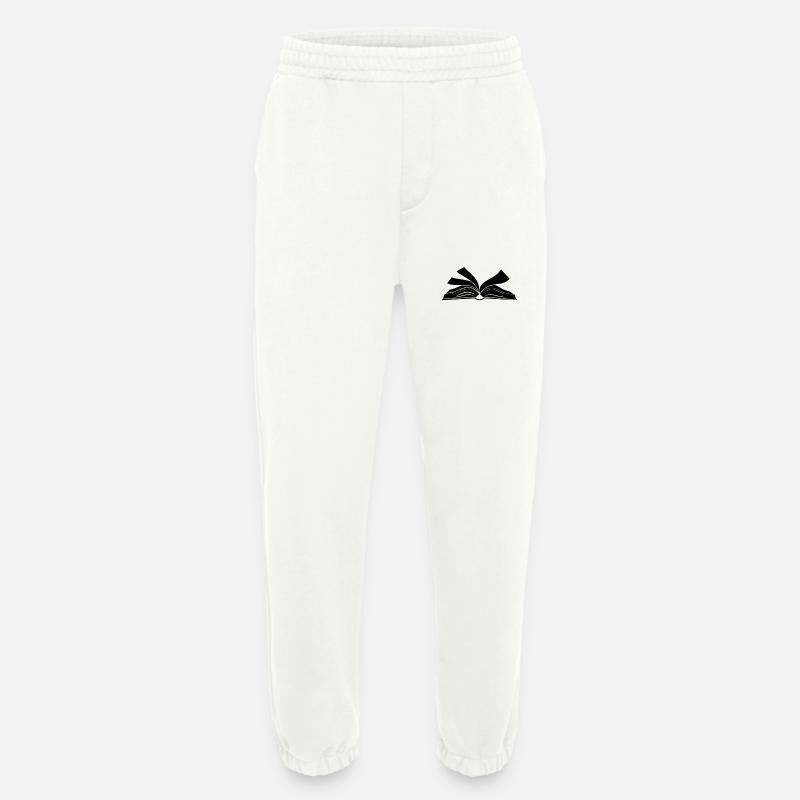 Buch lesen offenes Buch - Heavyweight Jogginghose - made by SPREAD  - OFF WHITE