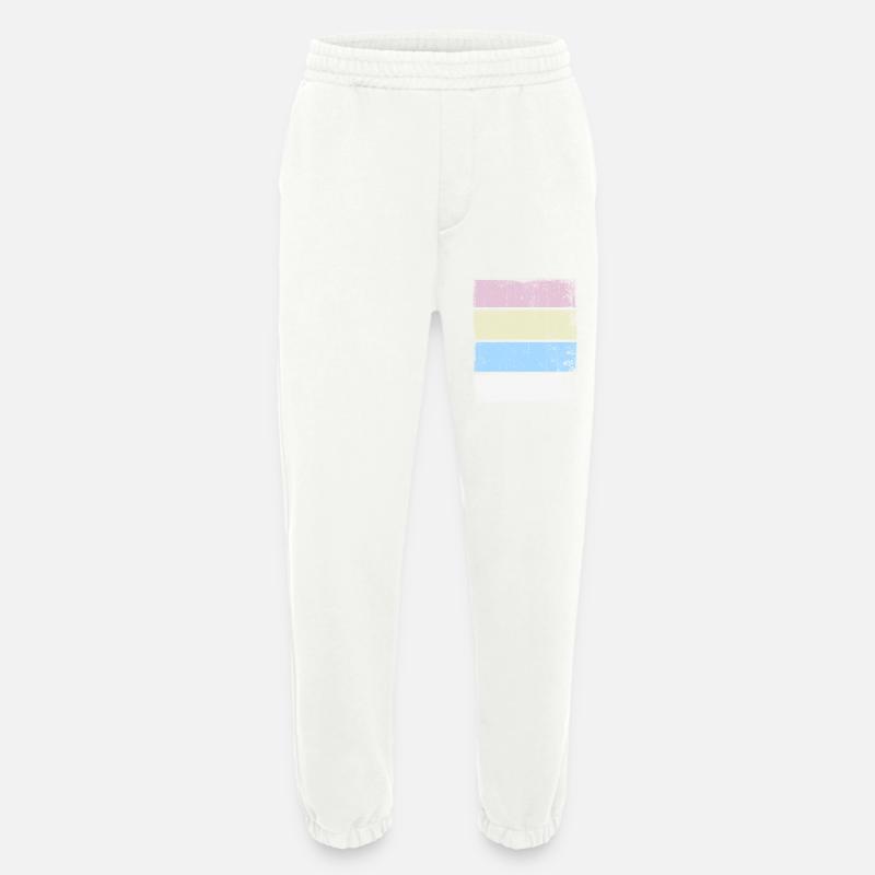 Rétro Background Sunset Grunge Pastel - Pantalon de jogging bio épais fabriqué en UE - OFF WHITE