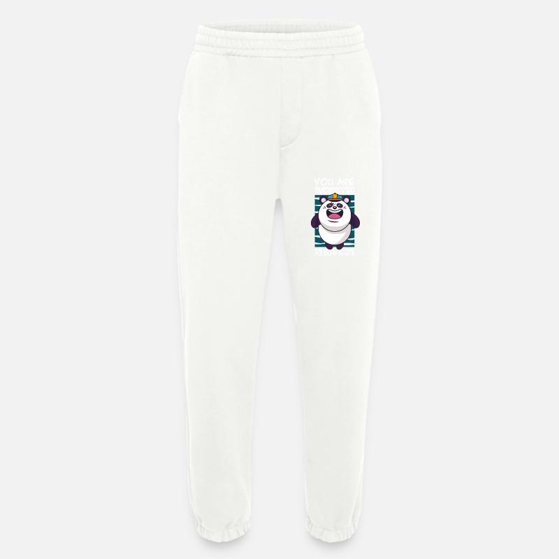 Panda Spruch niedlich - Heavyweight Jogginghose - made by SPREAD  - OFF WHITE
