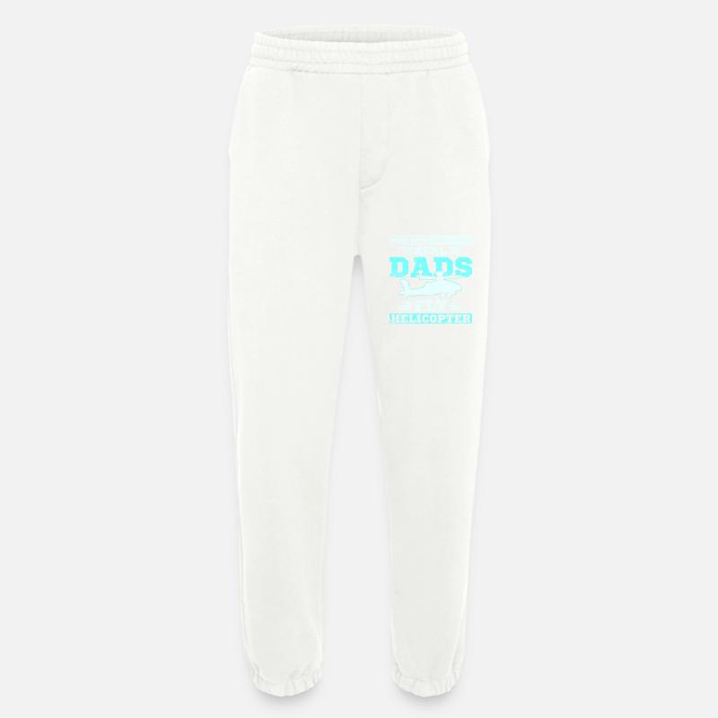 Dads fly helicopter - Heavyweight Jogging Pants - made by SPREAD  - OFF WHITE