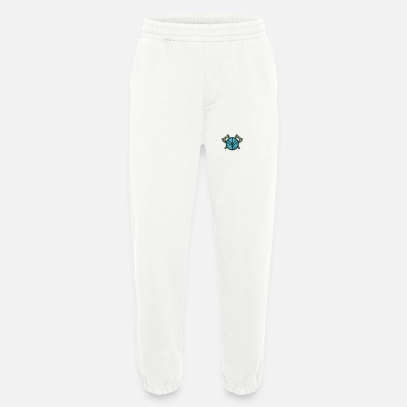 Äxte und Wikinger Schild - Wikinger - Heavyweight Jogginghose - made by SPREAD  - OFF WHITE