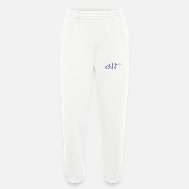 Crane operator Evolution - Heavyweight Jogging Pants - made by SPREAD  - OFF WHITE