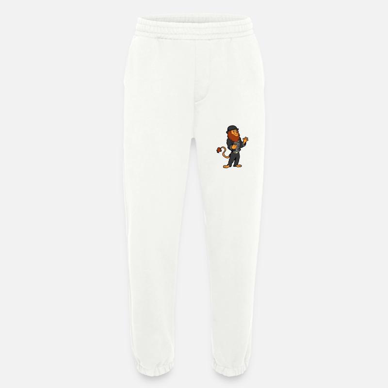 Comic Löwe als Zimmermann - Heavyweight Jogginghose - made by SPREAD  - OFF WHITE