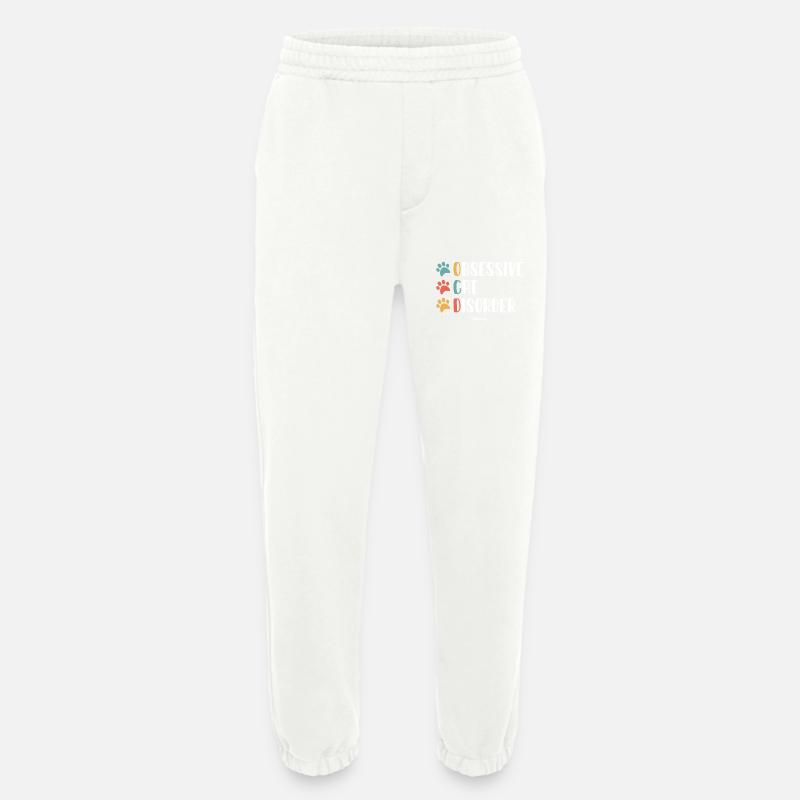 Trouble Obsessionnel Du Chat - Pantalon de jogging bio épais fabriqué en UE - OFF WHITE