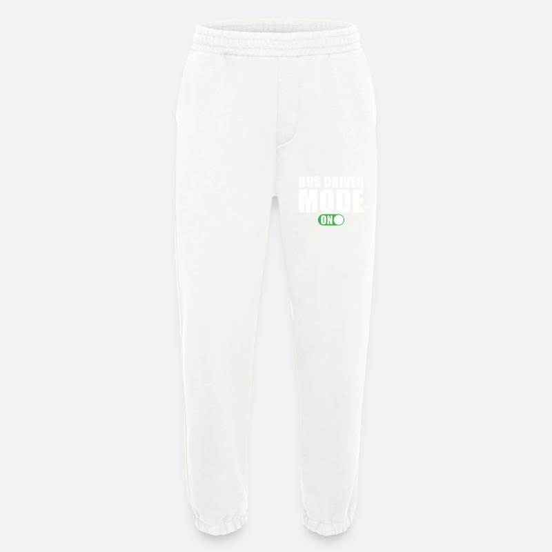 Bus Driver Mode On - Heavyweight Jogging Pants - made by SPREAD  - OFF WHITE