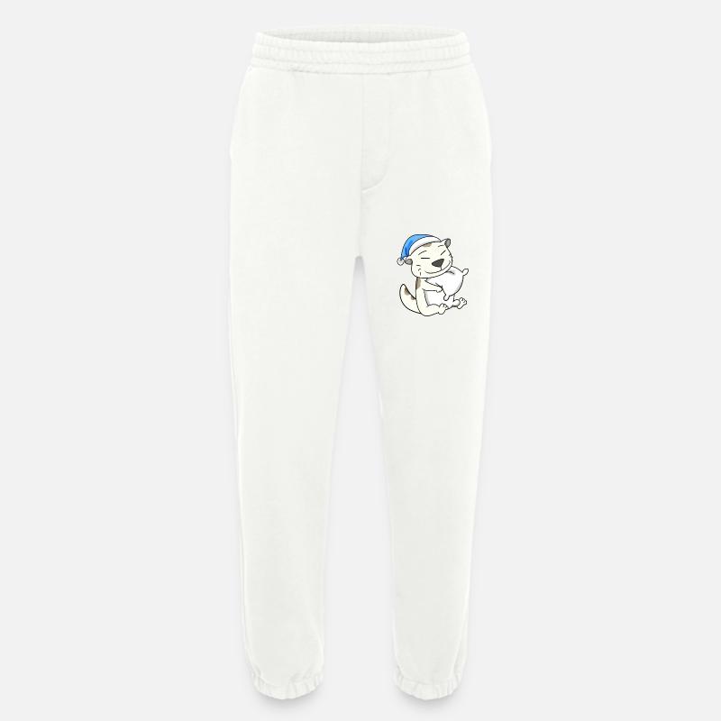 Cat cat breed Devon Rex - Heavyweight Jogging Pants - made by SPREAD  - OFF WHITE