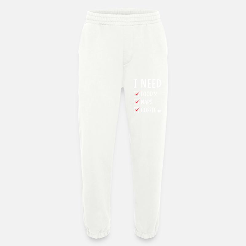Essen Schlafen Kaffee - Heavyweight Jogginghose - made by SPREAD  - OFF WHITE
