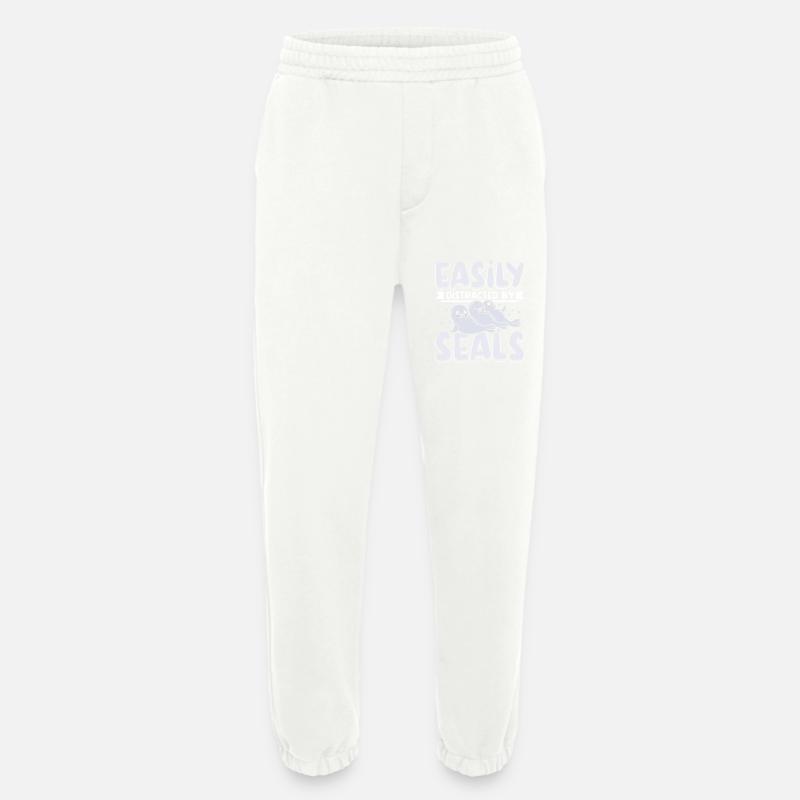 Easily distracted by seals - Heavyweight Jogginghose - made by SPREAD - OFF WHITE