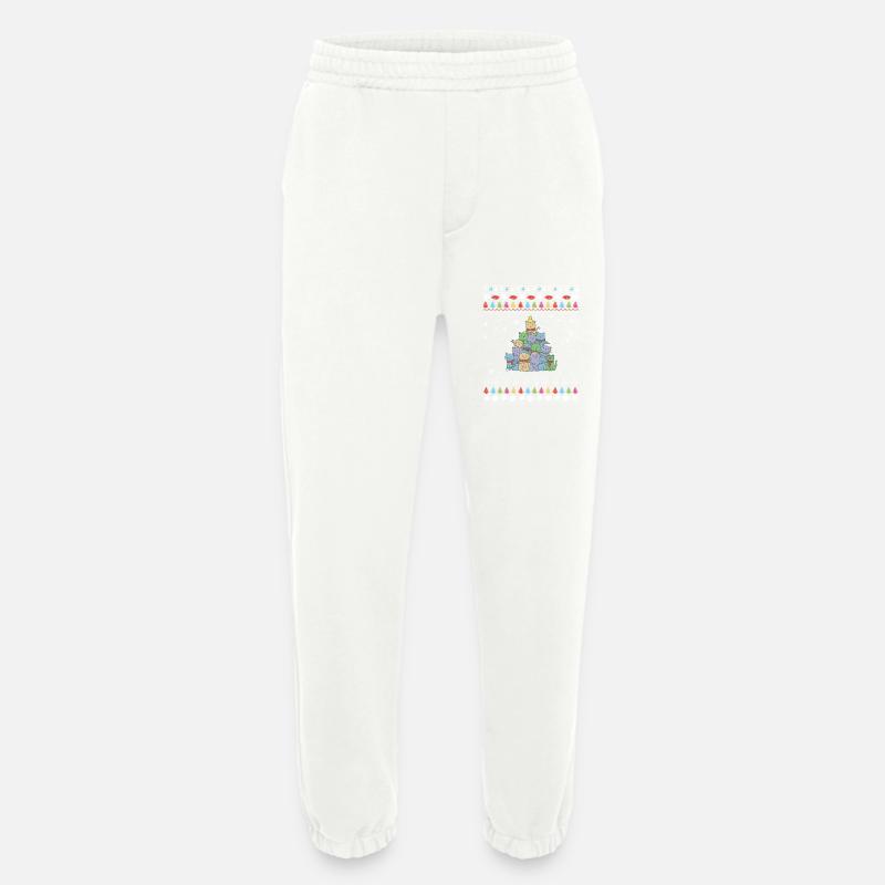 Christmas Cat Tree - Heavyweight Jogging Pants - made by SPREAD - OFF WHITE