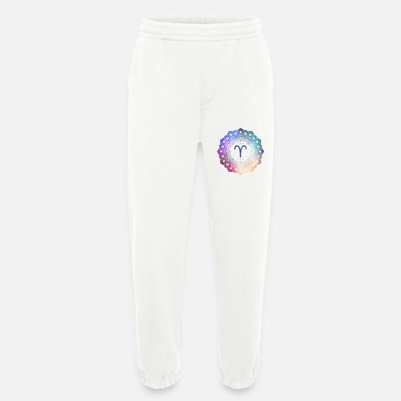 Widder Sternzeichen Symbol Mandala - Heavyweight Jogginghose - made by SPREAD  - OFF WHITE