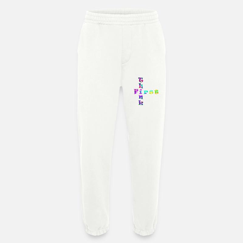 Think First - Heavyweight Jogginghose - made by SPREAD  - OFF WHITE