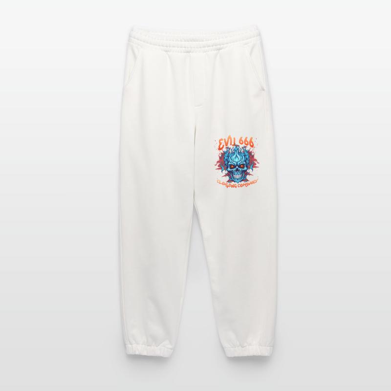 Devil Devil, Evil 666, Comic Devil Satan Saying Heavyweight Jogging Pants - made by SPREAD 