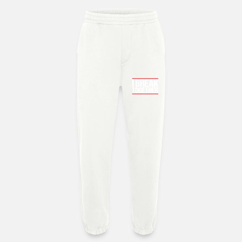 I break together Denglisch - Heavyweight Jogging Pants - made by SPREAD  - OFF WHITE