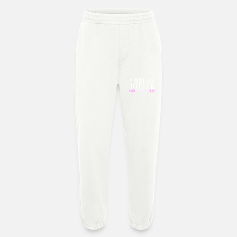 I break together Denglisch - Heavyweight Jogging Pants - made by SPREAD  - OFF WHITE