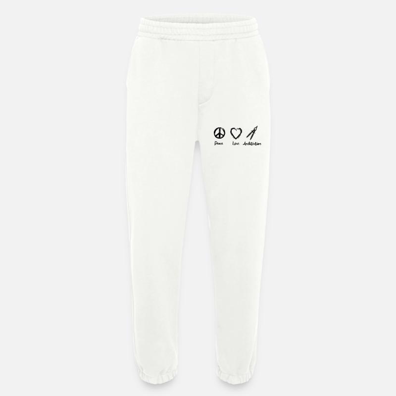 Peace Love Architecture - Heavyweight Jogginghose - made by SPREAD  - OFF WHITE