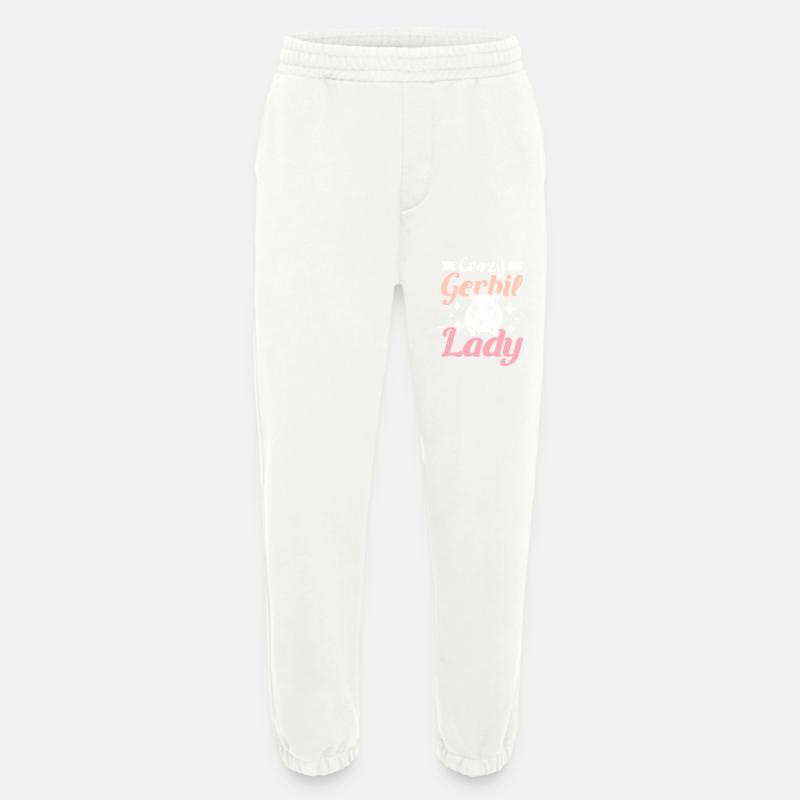 Crazy gerbil lady - Heavyweight Jogginghose - made by SPREAD  - OFF WHITE