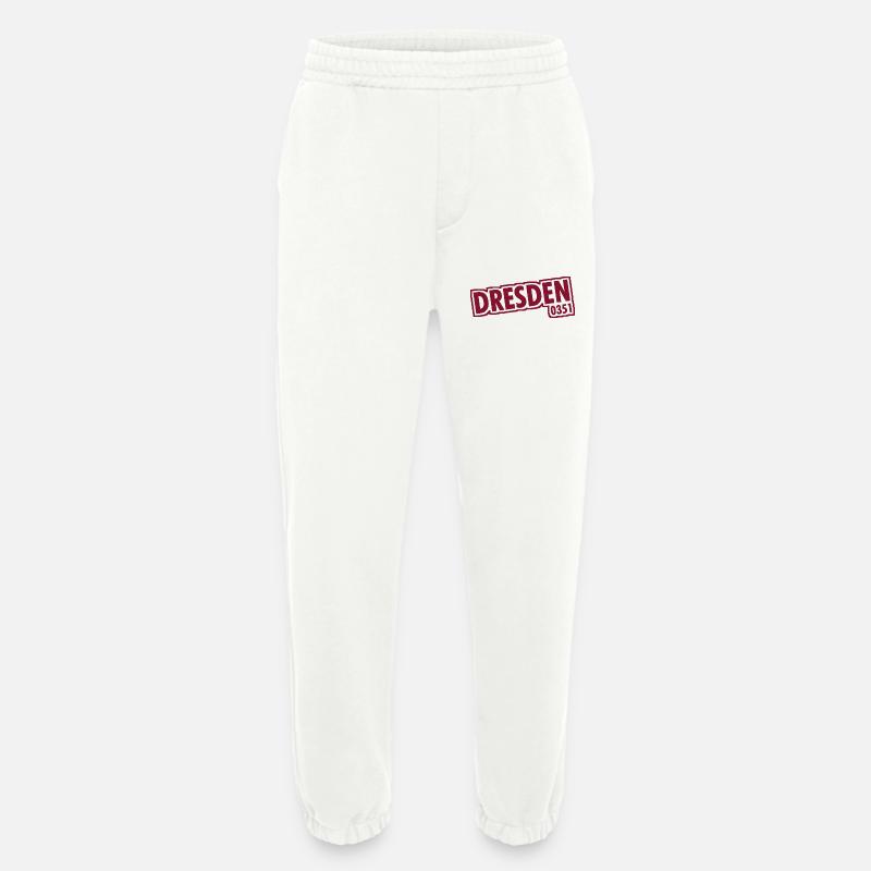 Dresden - 0351 - Area Code - Saxony - Heavyweight Jogging Pants - made by SPREAD  - OFF WHITE