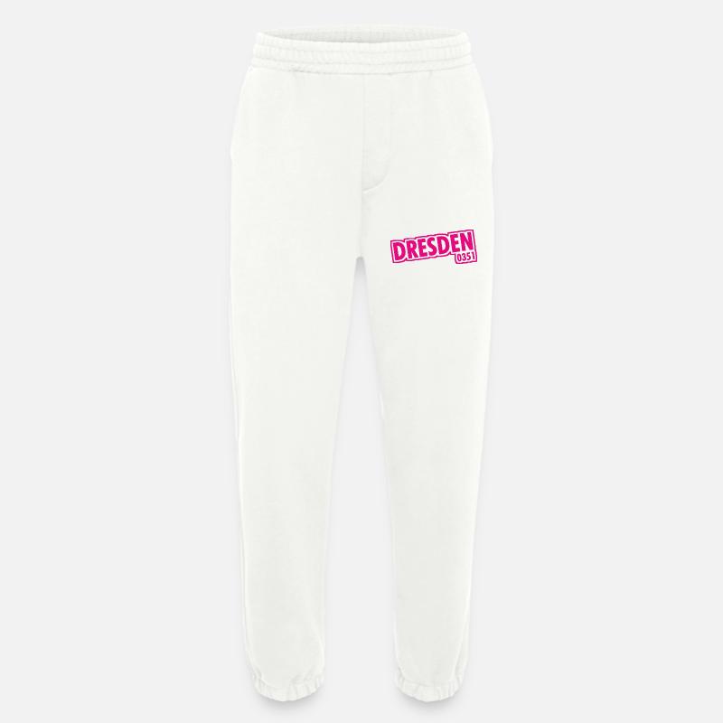 Dresden - 0351 - Area Code - Saxony - Heavyweight Jogging Pants - made by SPREAD  - OFF WHITE