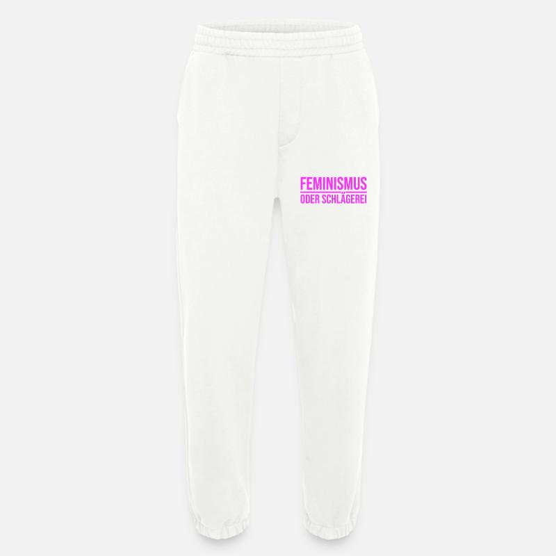 Feminismus oder Schlägerei - Heavyweight Jogginghose - made by SPREAD  - OFF WHITE