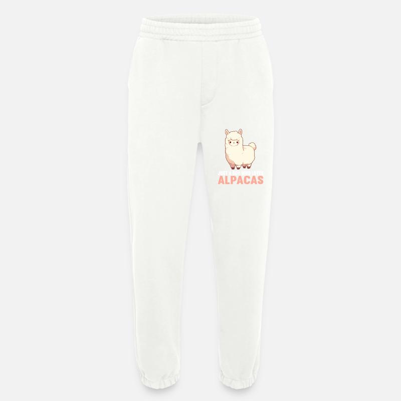 Alpaca Alpacas Alpaca - Heavyweight Jogging Pants - made by SPREAD  - OFF WHITE