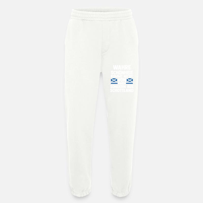 Ecossais Ecosse Ecosse Ecosse - Pantalon de jogging bio épais fabriqué en UE - OFF WHITE