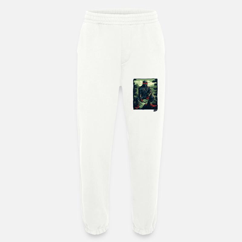 Schwarzer Natur Ninja - Heavyweight Jogginghose - made by SPREAD  - OFF WHITE