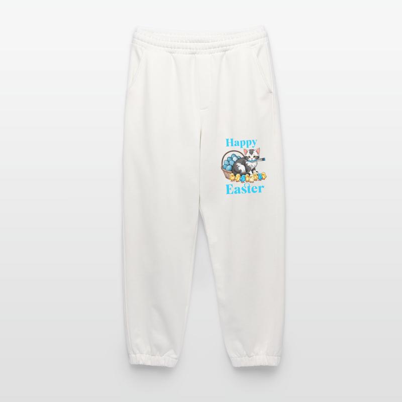 Happy Easter Niedlich Katze Küken Eier Osterzeit Heavyweight Jogginghose - made by SPREAD 