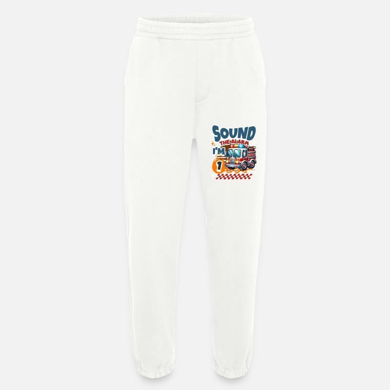 1st Birthday Fire Brigade - Heavyweight Jogging Pants - made by SPREAD  - OFF WHITE