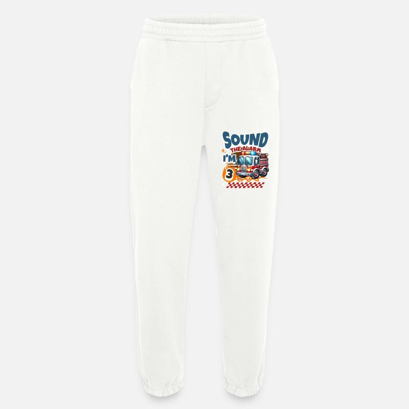 3rd Birthday Fire Brigade - Heavyweight Jogging Pants - made by SPREAD  - OFF WHITE