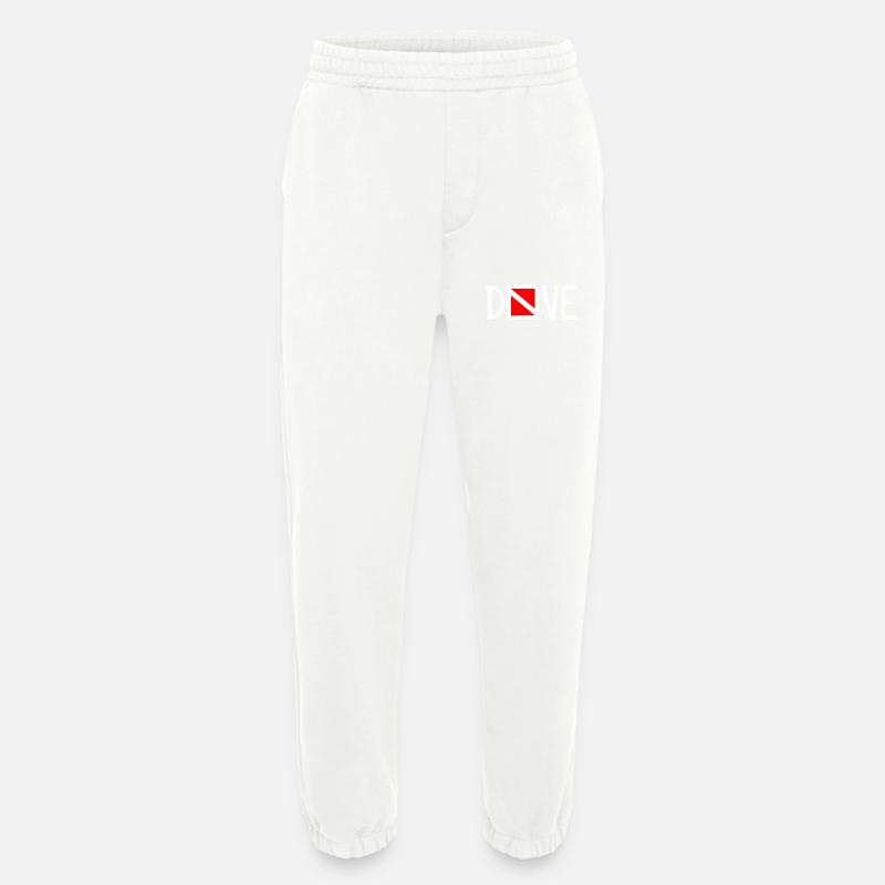Dive Diver Down Flag Scuba Diving Taucher Tauchen - Heavyweight Jogging Pants - made by SPREAD  - OFF WHITE