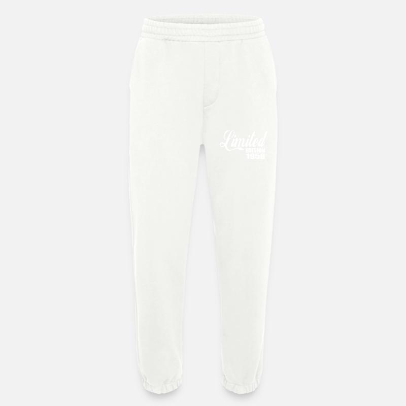 Edition limitée 1956 - Pantalon de jogging bio épais fabriqué en UE - OFF WHITE