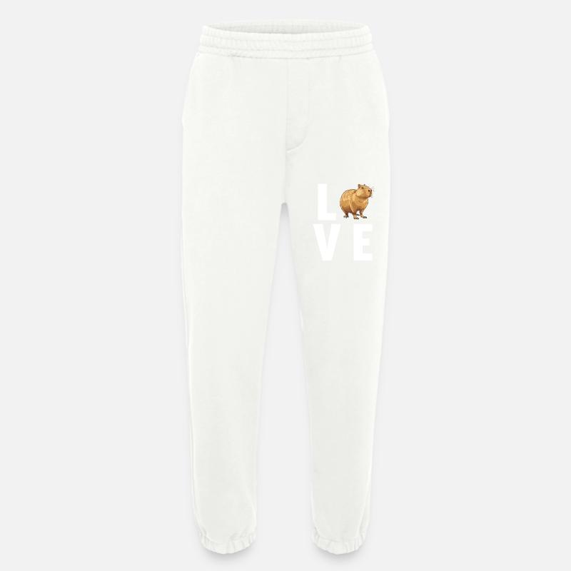 Capybaras Capybara - Heavyweight Jogging Pants - made by SPREAD  - OFF WHITE