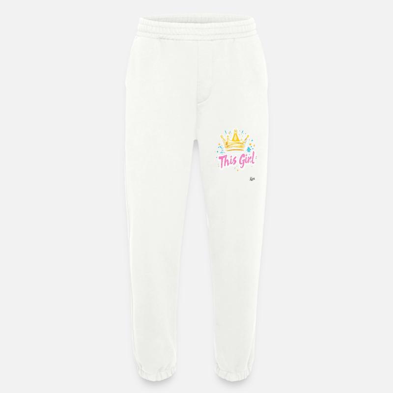 This queen with crown - Heavyweight Jogging Pants - made by SPREAD  - OFF WHITE