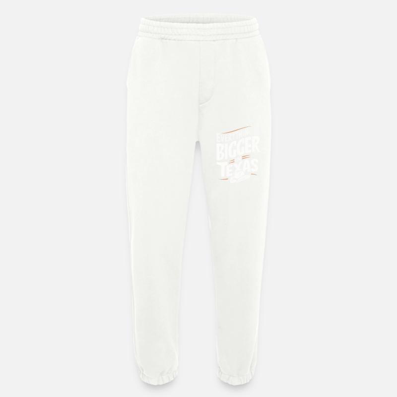 Texas State Texans Texas - Heavyweight Jogging Pants - made by SPREAD  - OFF WHITE