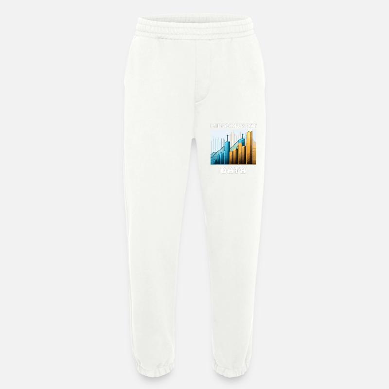 I SPEAK FLUENT DATA - Heavyweight Jogging Pants - made by SPREAD  - OFF WHITE